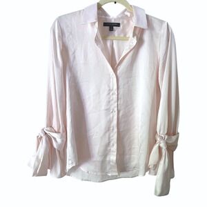 Banana Republic Dillon‎ Shirt Soft Ballet Pink with Bow Sleeve Detail 
Petite S